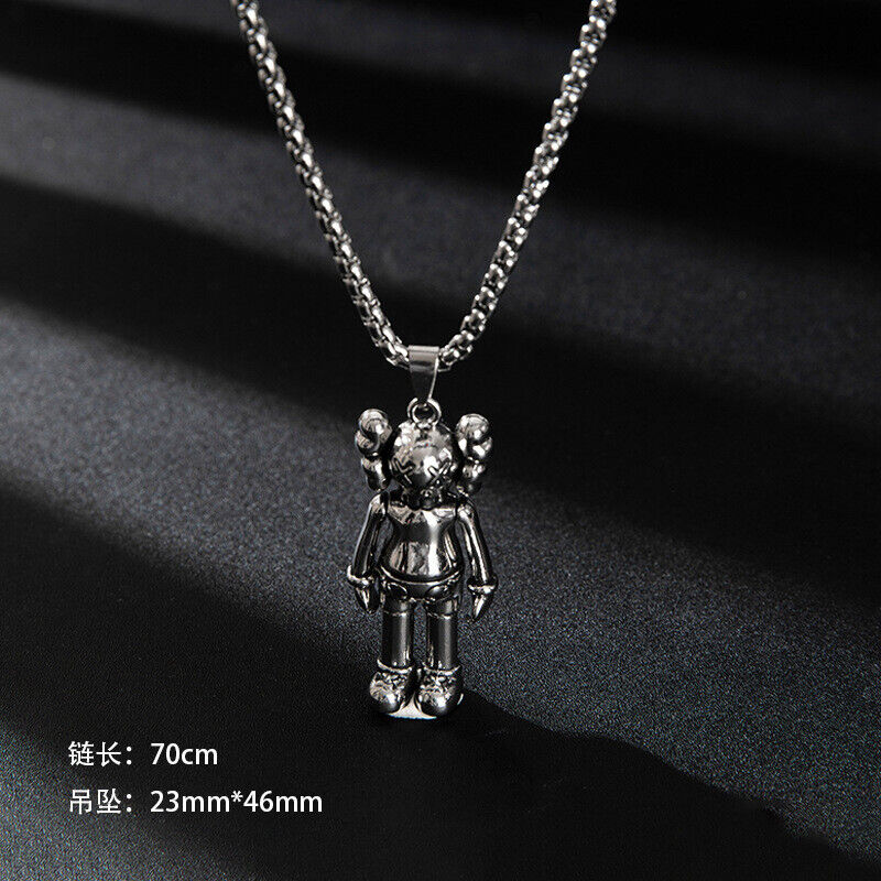 Titanium Steel 25 Inch Pendant Necklace Hip Hop Style Daily Matching Gift Set