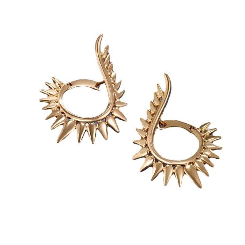 925 Silver Plated 18K Gold Surrounding Sunflower Shape Women's Earrings Gift Set