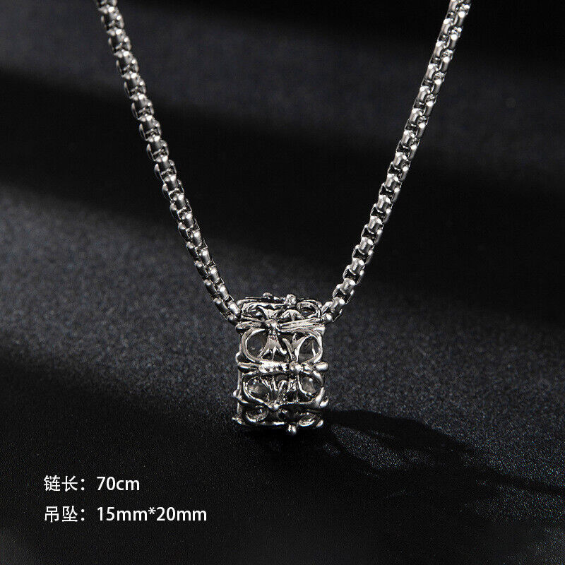 Titanium Steel 25 Inch Pendant Necklace Hip Hop Style Daily Matching Gift Set