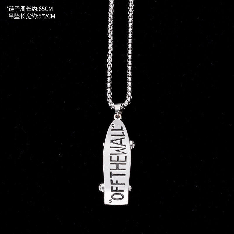 Titanium Steel 25 Inch Pendant Necklace Hip Hop Style Daily Matching Gift Set