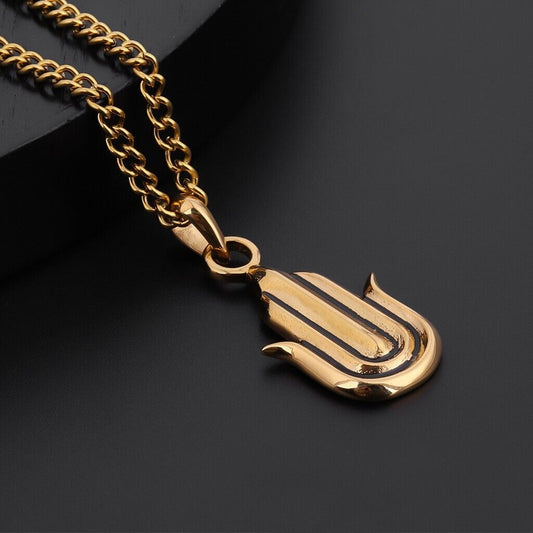 Titanium Steel Rose Gold Plated Geometric 24 Inch Men's Cuban Necklace