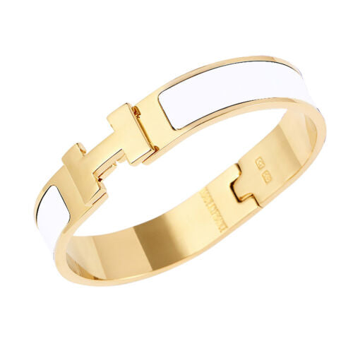 High Quality Womens Classic Luxury Stainless Steel H-buckle Bracelet Size 17cm